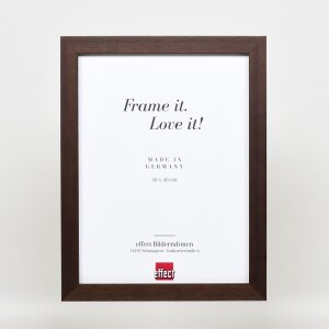 Efektný drevený obrazový rám profil 52 tmavohnedý 10,5x14,8 cm antireflexné sklo