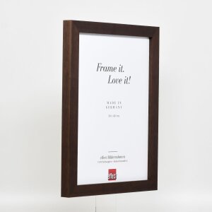 Efektný drevený obrazový rám profil 52 tmavohnedý 10,5x14,8 cm antireflexné sklo