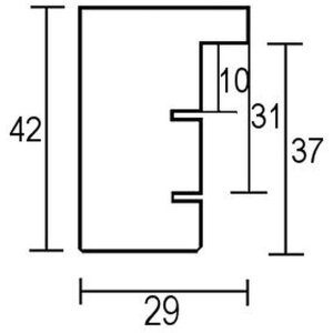 Efektný drevený obrazový rám profil 55 biely 60x60 cm antireflexné sklo