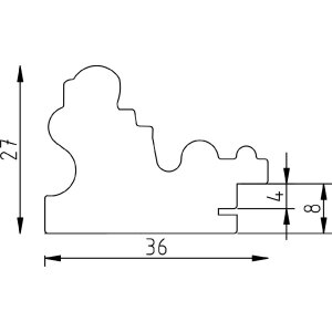 Effect Fotorámik Profil 63 Barok hnedý 10x15 cm Antireflex