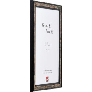 Effect Holz-Bilderrahmen Profil 64 Schwarz 15x20 cm mit Antireflexglas