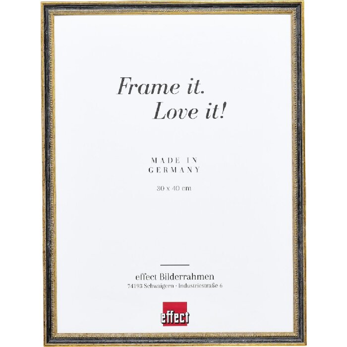 Effect Fotorámik Drevo Profil 66 čierny 18x24 cm antireflexné sklo