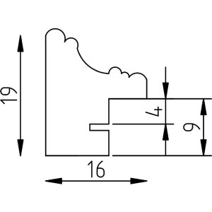 Effect Fotorámik Drevený Profil 66 Čierny 30x30 cm Antireflex