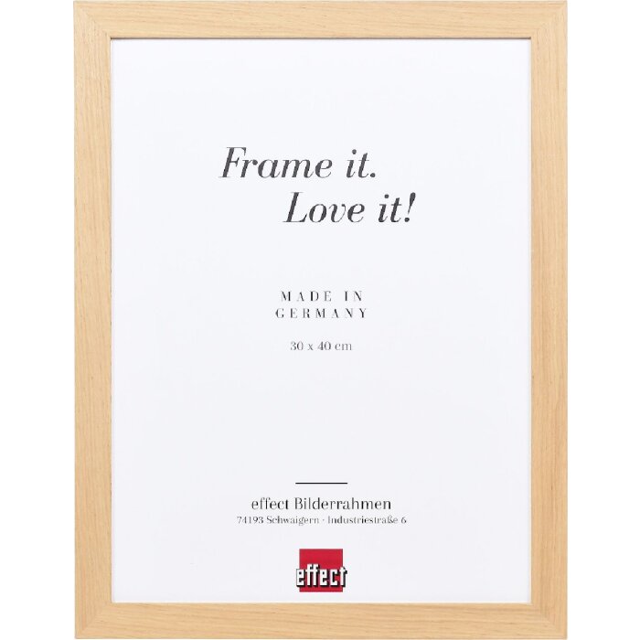 Effect Holzrahmen Profil 71 Eiche 40x40 cm Antireflexglas