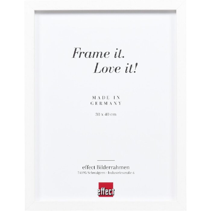 Effect Holz-Bilderrahmen Profil 74 weiß 27x48 cm Antireflexglas