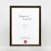 Efektný drevený profil rámu obrazu 85 čierny 13x13 cm antireflexné sklo