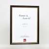 Efektný drevený profil rámu obrazu 85 čierny 13x13 cm antireflexné sklo