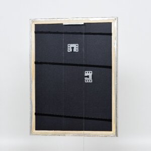 Efekt drevený obrazový rám profil 85 strieborný 62x93 cm antireflexné sklo