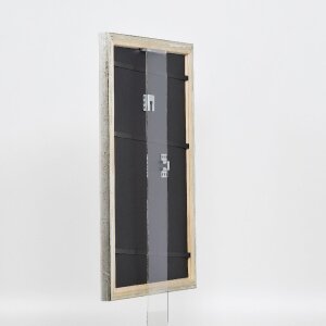 Efekt drevený obrazový rám profil 85 strieborný 62x93 cm antireflexné sklo