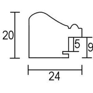 Efekt drevený obrazový rám profil 85 strieborný 62x93 cm antireflexné sklo
