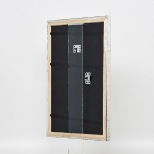Efektný drevený obrazový rám profil 85 strieborný 14,8x21 cm antireflexné sklo