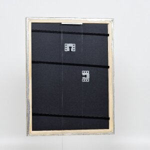 Efektný drevený obrazový rám profil 85 strieborný 14,8x21 cm antireflexné sklo