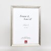 Efektný drevený obrazový rám profil 85 strieborný 14,8x21 cm antireflexné sklo