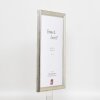 Efektný drevený obrazový rám profil 85 strieborný 14,8x21 cm antireflexné sklo