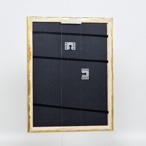 Efektný drevený rám na obrazy Profil 85 Gold 14,8x21 cm antireflexné sklo