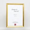 Efektný drevený rám na obrazy Profil 85 Gold 14,8x21 cm antireflexné sklo