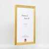 Efektný drevený rám na obrazy Profil 85 Gold 14,8x21 cm antireflexné sklo