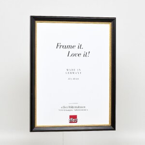 Efektný drevený rám obrazu profil 85 čierny 14,8x21 cm antireflexné sklo