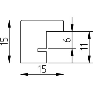 Effect drevený rám Profil 2330 čierny 40x40 cm s antireflexným sklom