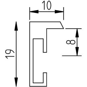 Effect A1 protipožiarny hliníkový rámik sivý brúsený 20x20 cm antireflex
