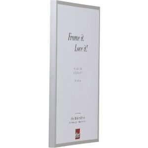Effect B1 Brandschutz Bilderrahmen Alu Serie 2 silber 50x75 cm Antireflexglas