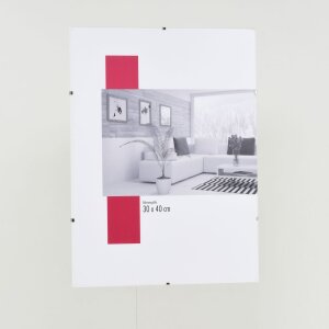Efektný klipový rám 20x20 cm z akrylového skla Bezrámový držiak obrazu na montáž na stenu