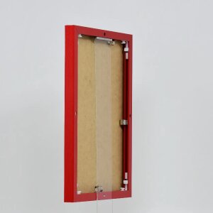 Efektný hliníkový rám obrazu Quadro 20x28 cm červené akrylové sklo MDF zadný panel