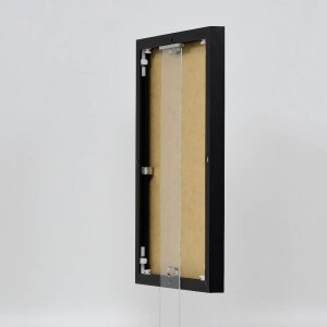 Efektný hliníkový rám obrazu Quadro 25x60 cm čierne akrylové sklo MDF zadný panel
