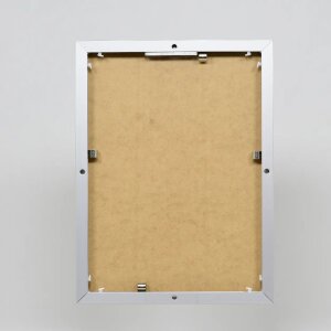Efektný obrazový rám Quadro 60x60 cm strieborný hliník akrylové sklo MDF zadný panel