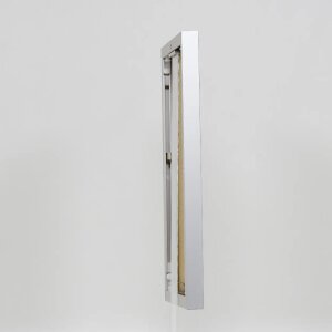 Efektný obrazový rám Quadro 60x60 cm strieborný hliník akrylové sklo MDF zadný panel