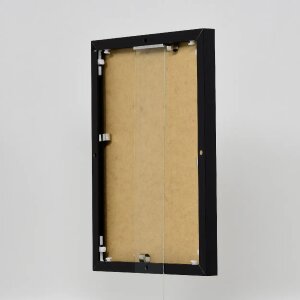Hliníkový obrazový rám Effect Quadro 60x60 cm čierny s vysokým leskom a akrylovým sklom
