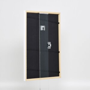 Efektný rám na obrazy z masívneho dreva profil 39 biely 50x60 cm akrylové sklo