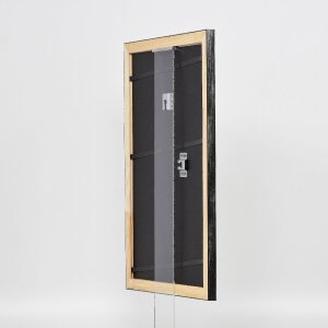 Effect Holz-Bilderrahmen Profil 40 Silber 10x10 cm Acrylglas