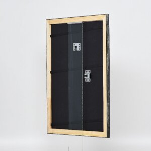 Effect Holz-Bilderrahmen Profil 40 Silber 10x10 cm Acrylglas