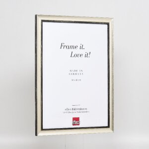 Effect Holz-Bilderrahmen Profil 40 Silber 10x10 cm Acrylglas