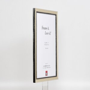 Effect Holz-Bilderrahmen Profil 40 Silber 10x10 cm Acrylglas