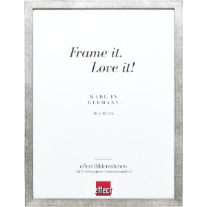 Effect Bilderrahmen Holzrahmen Profil 42 Silber 13x13 cm