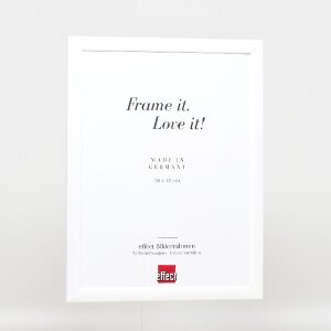 Effect Holz-Bilderrahmen Profil 43 weiß hochglanz 7x10 cm Kunstglas