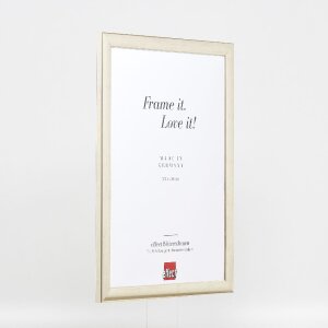 Effect Holz-Bilderrahmen Profil 43 silber 9x13 cm Kunstglas