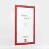 Effect Holz-Bilderrahmen Profil 43 rot hochglanz 9x13 cm Kunstglas
