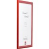 effect Holz-Bilderrahmen Profil 43 rot hochglanz 15x20 cm Kunstglas