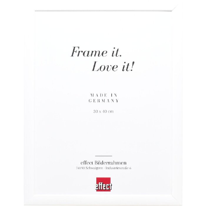 Effect Drevený fotorámik Profil 43 biely lesk 18x32 cm umelé sklo