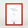 Effect Holzbilderrahmen Profil 43 rot hochglanz 29,7x42 cm Kunstglas