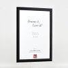 Effect Holz-Bilderrahmen Profil 43 schwarz hochglanz 30x45 cm Kunstglas