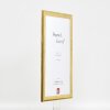 Effect Holz-Bilderrahmen Profil 43 gold 35x50 cm Kunstglas