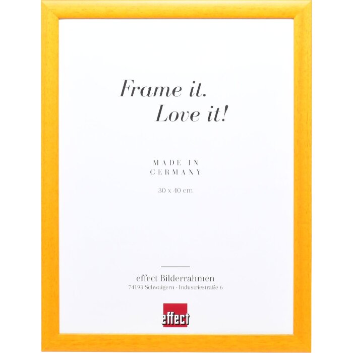 Effect Holz-Bilderrahmen Profil 43 Honig 40x40 cm mit Kunstglas