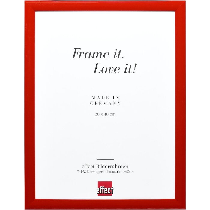 Effect fotorámik z masivu dreva červený vysoký lesk 62x93 cm s umelým skлом