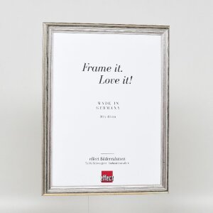 Effect Holzrahmen Profil 44 silber 50x50 cm Kunstglas