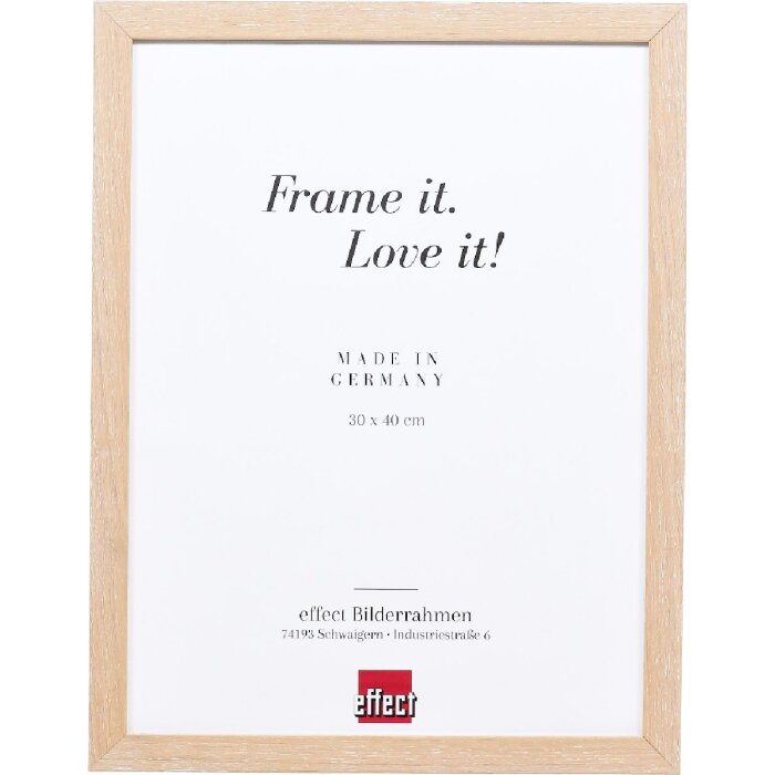 Effect Holzrahmen Profil 54 kalkeiche – drevený rámik 13x18 cm s kunstglasom a stojanom