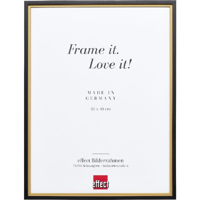 Effect Holzbilderrahmen Profil 69 Gold 21x29,7 cm mit Kunstglas